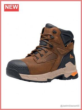 Composite Toe Waterproof Leather Work Boot Non-Slip Ankle